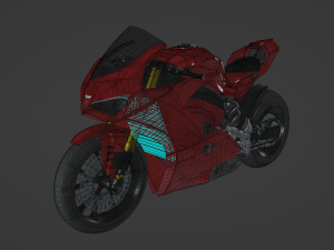 Ducati Panigale V4 - Supersport Race Bike Model 3D
