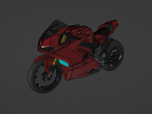 Ducati Panigale V4 - Supersport Race Bike Model 3D