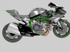 Kawasaki Ninja H2R 3D-Modell