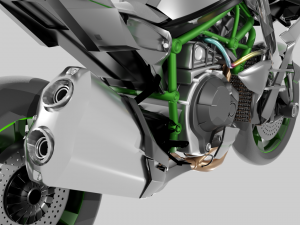 Kawasaki Ninja H2R 3D-Modell