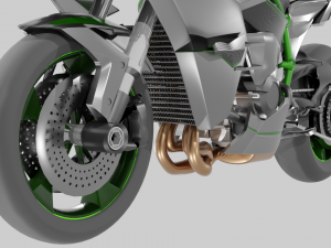 Kawasaki Ninja H2R 3D-Modell