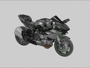 Kawasaki Ninja H2R 3D-Modell