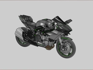 Kawasaki Ninja H2R 3D Model