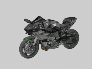 Kawasaki Ninja H2R 3D-Modell
