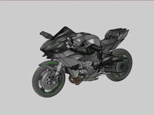 Kawasaki Ninja H2R 3D Model