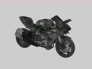 Kawasaki Ninja H2R 3D-Modell