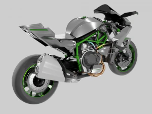 Racing Motorcycles Pack - Kawasaki Ninja H2R Ducati Panigale V4 Yamaha Yzf R6 Yamaha Yzf R7 3D Model