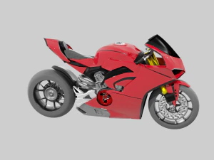 Racing Motorcycles Pack - Kawasaki Ninja H2R Ducati Panigale V4 Yamaha Yzf R6 Yamaha Yzf R7 3D Model