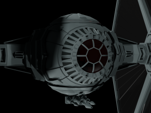 Tie Fighter - Spaceship - Starship - Star Wars Low-poly 3D-Modell