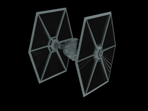 Tie Fighter - Spaceship - Starship - Star Wars Low-poly 3D-Modell