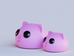 Cutie pigs 3D Model