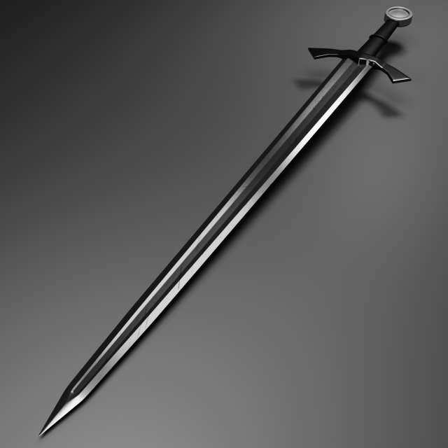 LongSword 3D Model .c4d .max .obj .3ds .fbx .stl .blend 