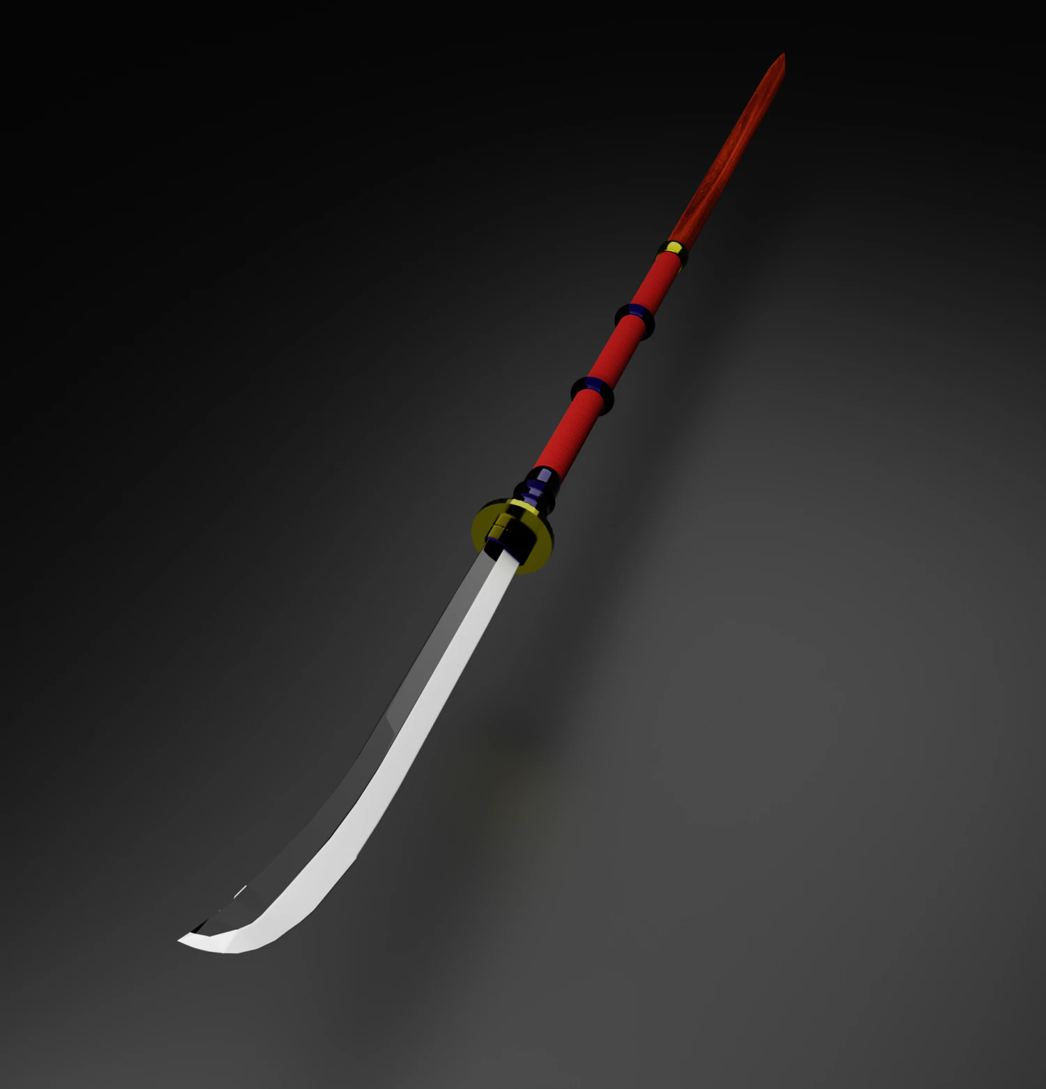 Naginata 3D Model .c4d .max .obj .3ds .fbx .stl .blend 