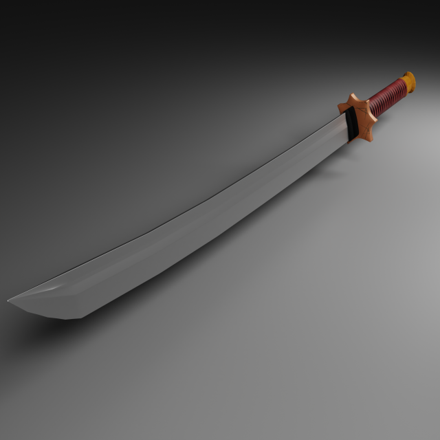 Katana-one-handed Modello 3D .c4d .max .obj .3ds .fbx .stl .blend 
