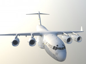 Large military transport aircraft Modelo 3D