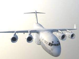 Large military transport aircraft 3D Model