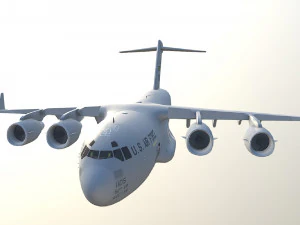 Large military transport aircraft 3D Model