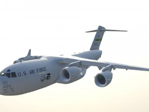 Large military transport aircraft 3D Model