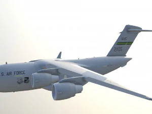 Large military transport aircraft 3D Model