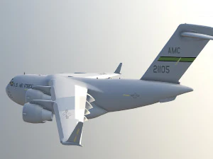 Large military transport aircraft 3D Model