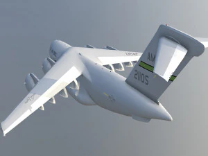 Large military transport aircraft 3D Model