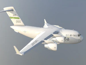 Large military transport aircraft 3D Model