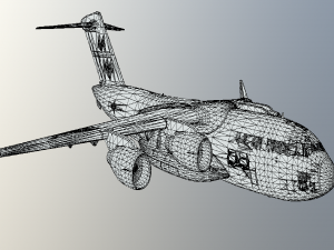 Large military transport aircraft Modelo 3D