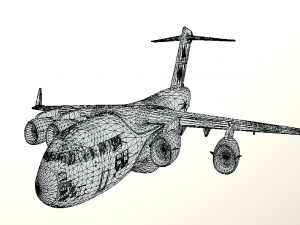 Large military transport aircraft Modelo 3D