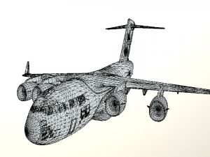 Large military transport aircraft 3D Model