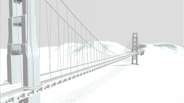 Golden Gate Bridge Modelo 3D .c4d .max .obj .3ds .fbx .stl .blend 