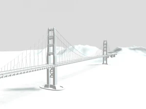Golden Gatebrug 3D Model