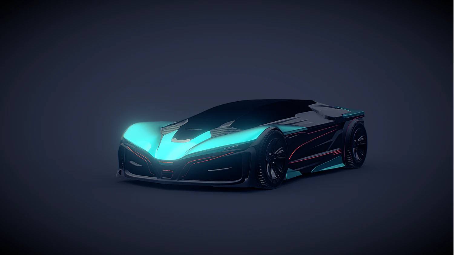 Concept Car 2 3D Model .c4d .max .obj .3ds .fbx .stl .blend 
