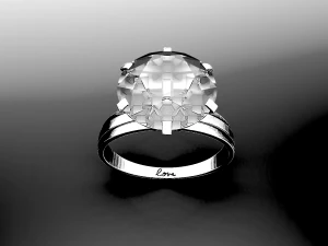 Anillo de diamantes 1 Modelo 3D