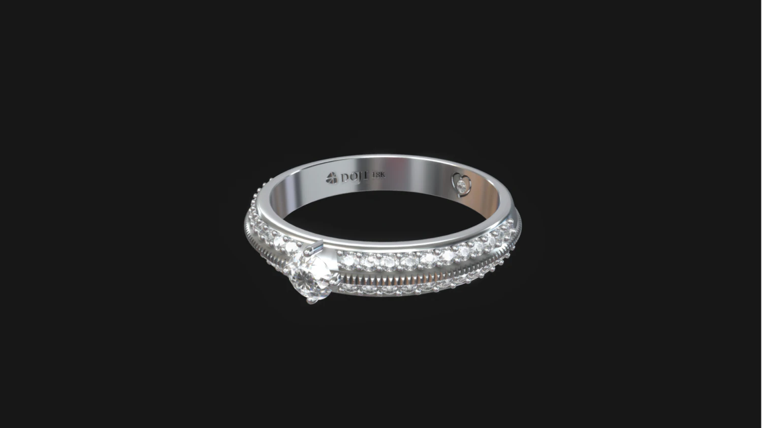 Pırlanta Y&uuml;z&uuml;k 2 3D Model .c4d .max .obj .3ds .fbx .stl .blend 