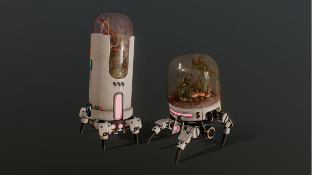 Terrarium Bots 3D 모델 .c4d .max .obj .3ds .fbx .stl .blend 