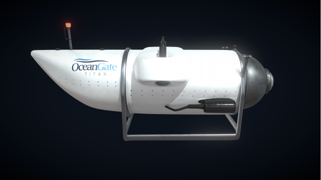 OceanGate Titan Submersible Model 3D .c4d .max .obj .3ds .fbx .stl .blend 