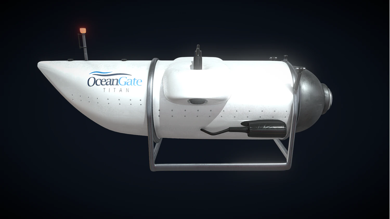 OceanGate Titan Submersible 3D Model .c4d .max .obj .3ds .fbx .stl .blend 