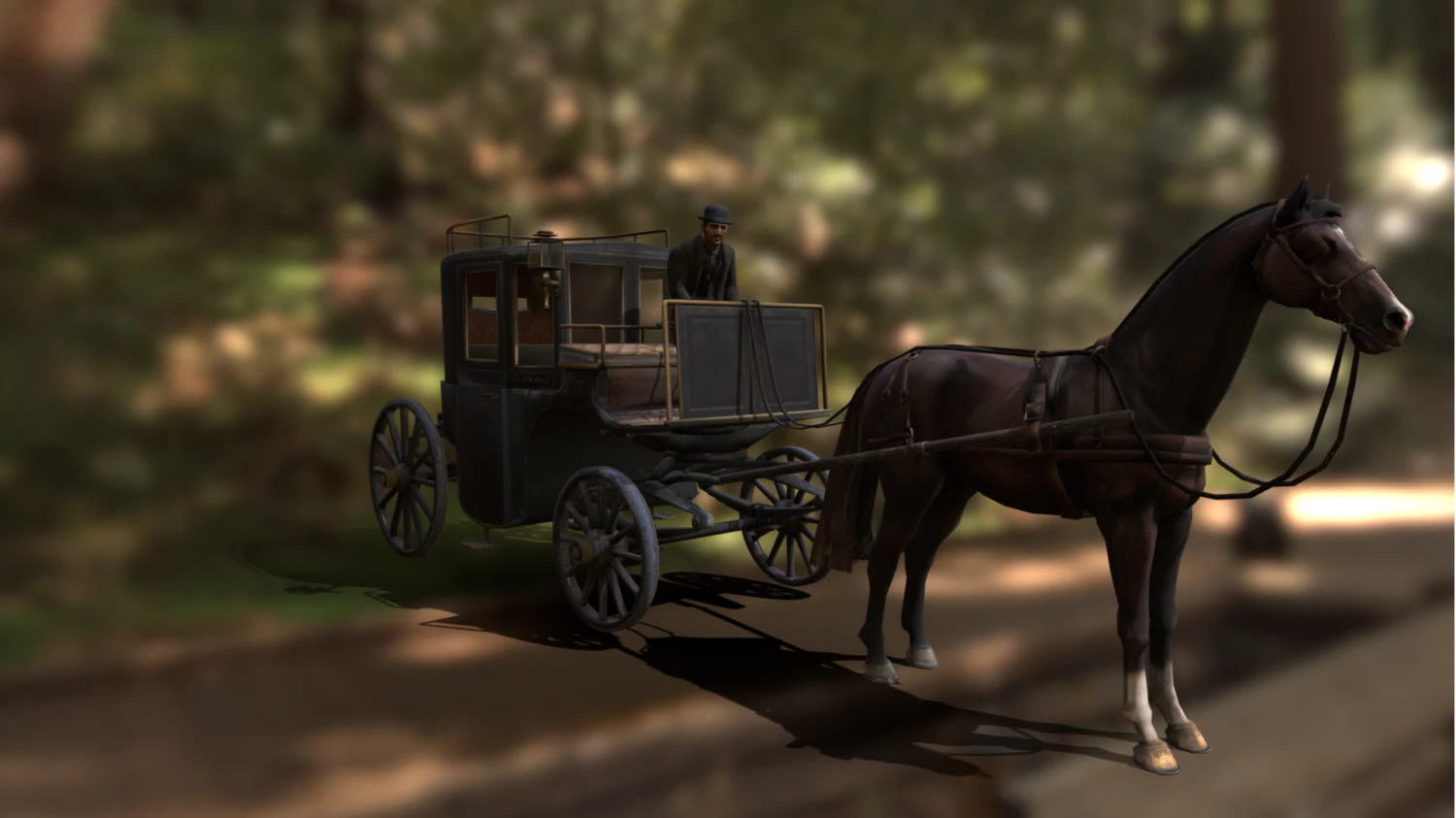 19th century carriage 3D Model .c4d .max .obj .3ds .fbx .stl .blend 