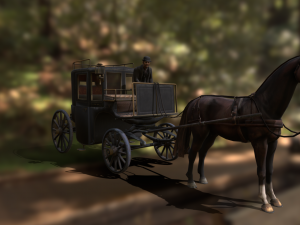19th century carriage 3D 모델
