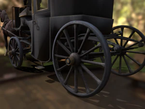 19th century carriage 3D Model