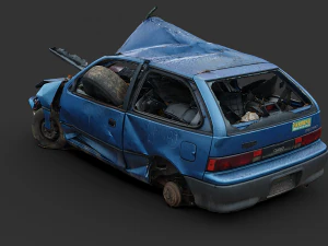 Auto distrutta Modello 3D