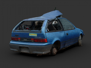 Destroyed Car Modelo 3D