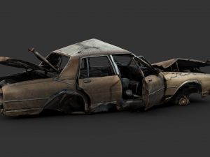 Destroyed Car 1 3D Model