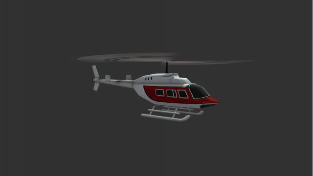 Helicopter 2 3D Modell .c4d .max .obj .3ds .fbx .stl .blend