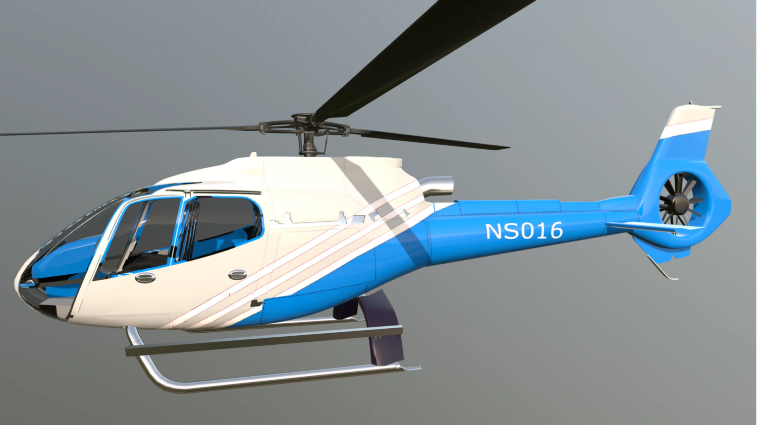 Helicopter 4 3D Model .c4d .max .obj .3ds .fbx .stl .blend 