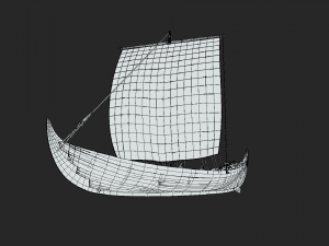 Viking Boat 3D Model