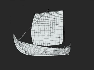 Viking Boat 3D Model