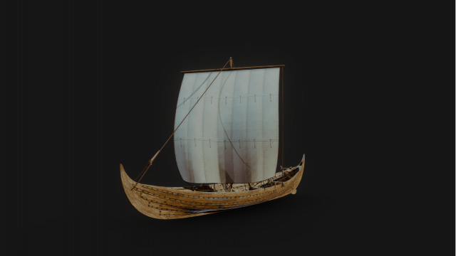 Viking Boat 3D Model .c4d .max .obj .3ds .fbx .stl .blend 