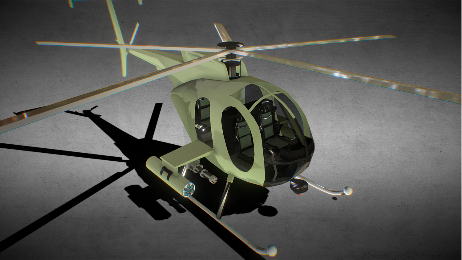 Helicopter 5 3D Model .c4d .max .obj .3ds .fbx .stl .blend 