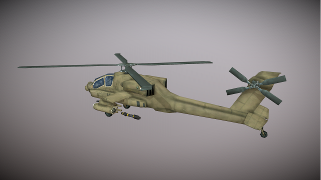 Helicopter 6 3D Model .c4d .max .obj .3ds .fbx .stl .blend 